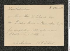 k.k. naturhistorisches Hofmuseum, Intendanzakten 1885-1896 (Hauer), Aktenzahl Z.524/1890, Seite 1